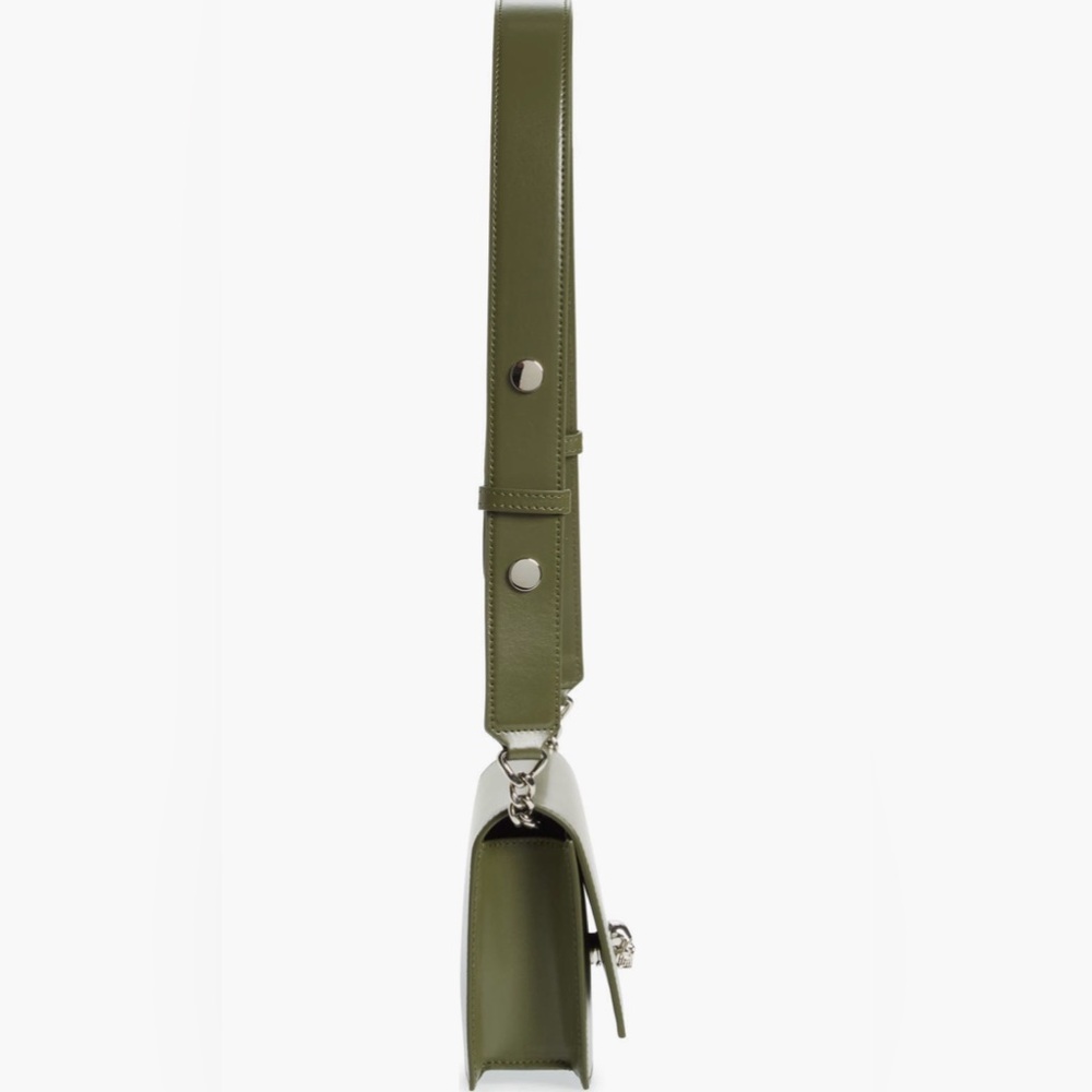 Alexander McQueen Small The Biker Skull
Leather Crossbody Bag (New Khaki) - Picture 6 of 16